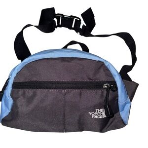 The North Face Waist Pack Fanny Pack Black Blue Adjustable Strap belt bag hiking